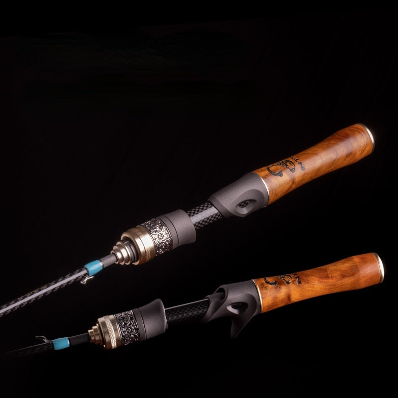 Ultra-Light Carbon Fiber Rod WT 1.5-9g Line WT 3-6LB Wood Handle