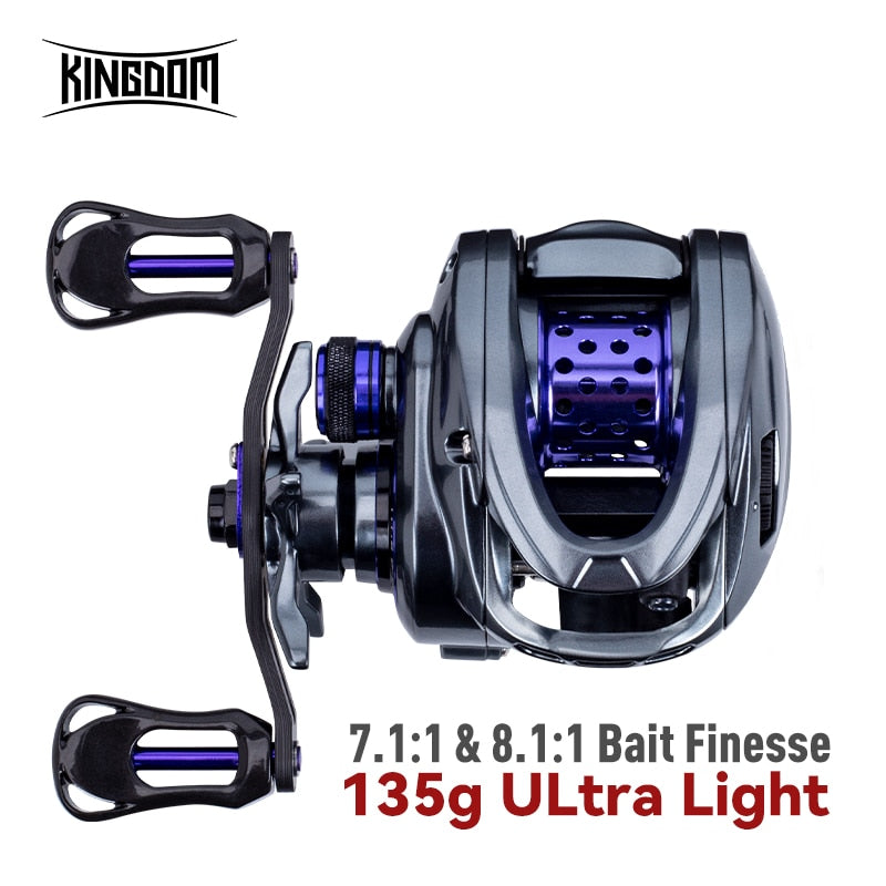 Kingdom 135g Ultra Light Spool Bait Finesse Baitcasting Fishing Reel M