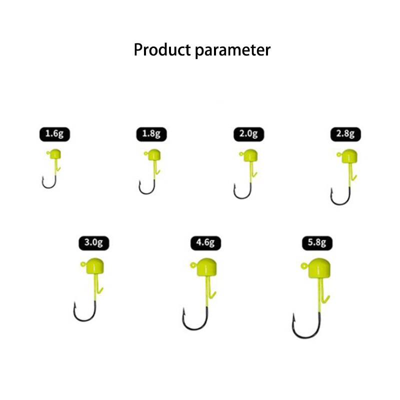 2pcs/set Ned Rig Jig Hooks 1.6g - 18g