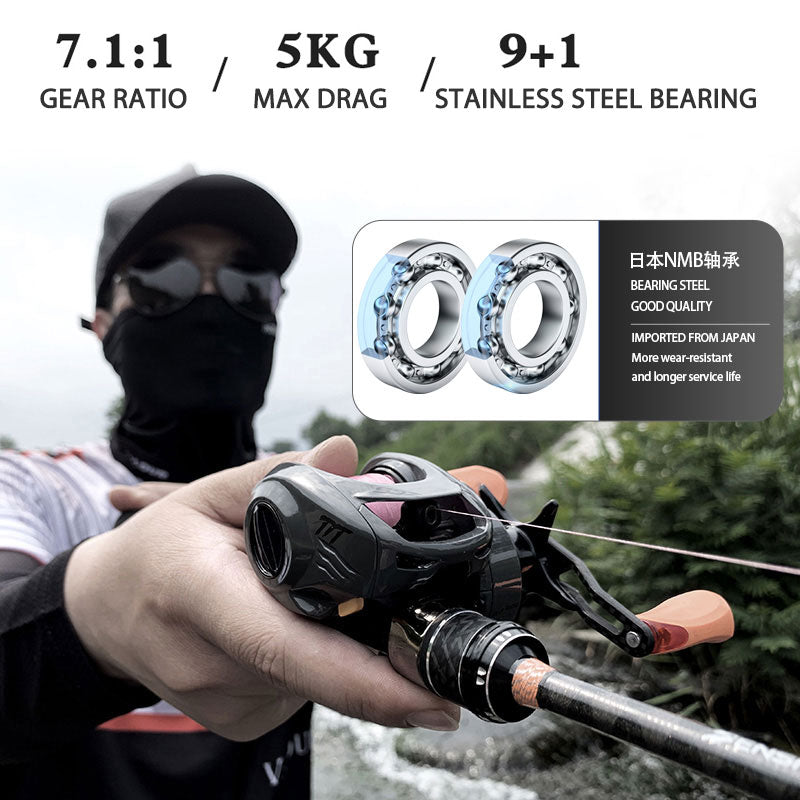 GBC200 142g Ultralight Carbon Fiber BFS Baitcasting Fishing Reel Doubl –  Hook and Arrow