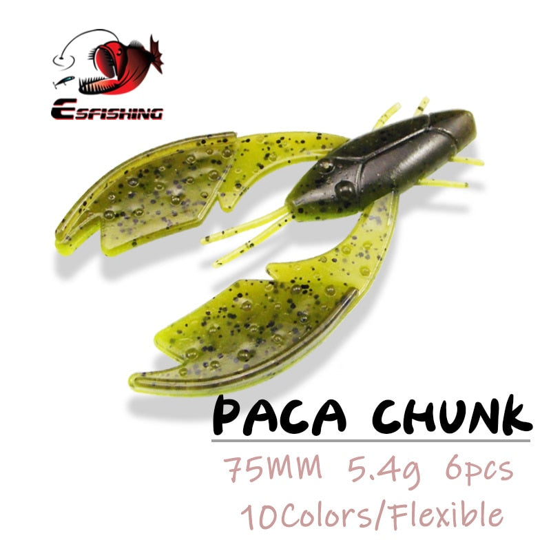 3 PACA Style Chunk Craw. Excellent finesse jig trailer. – BFS Tackle Direct