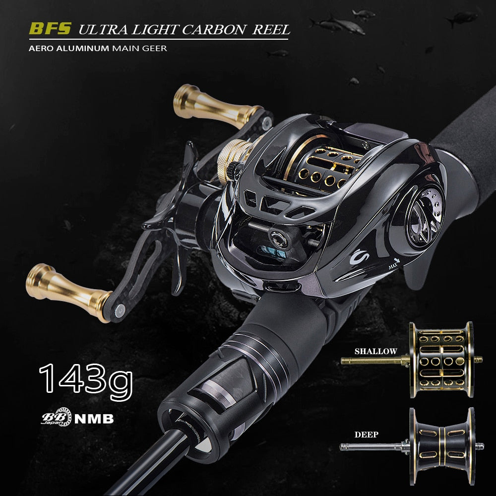 BFS-Bait Finesse System Ultralight 150g Baitcasting Reel. Double Spool 5KG Drag