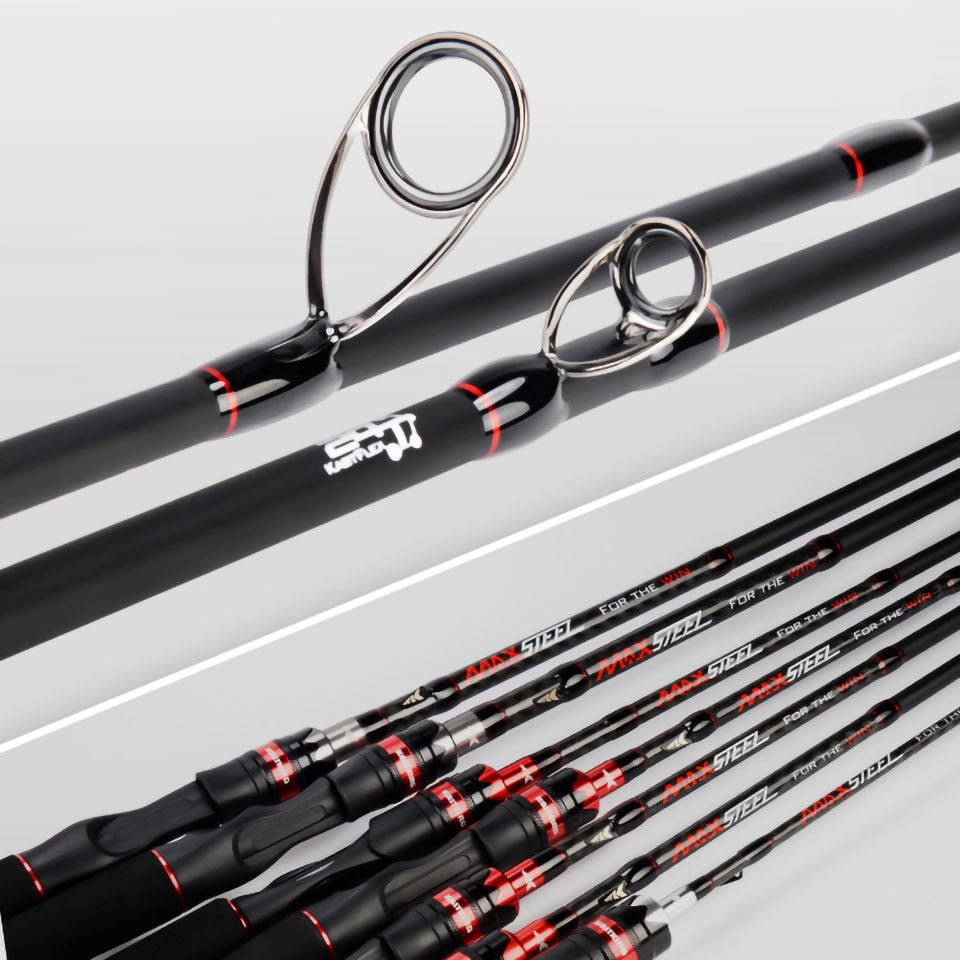KastKing Max Steel Rod Carbon Spinning Casting Fishing Rod with Baitcasting  Rod