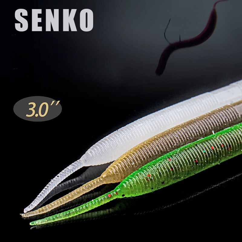 3" Whiptail Senko Style Soft Bait for BFS Bait Finesse System 8Pcs